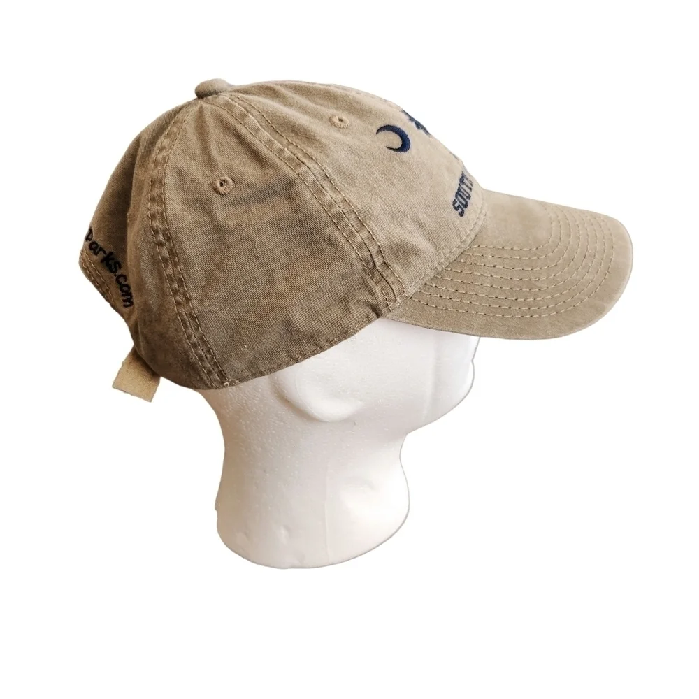 Embroidered olive khaki South Carolina SC Palmetto Crescent Washed Cap Hat